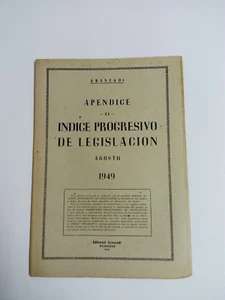 ARANZADI Apendice al Indice Progresivo de Legislacion 1949 - Agosto. - Picture 1 of 1