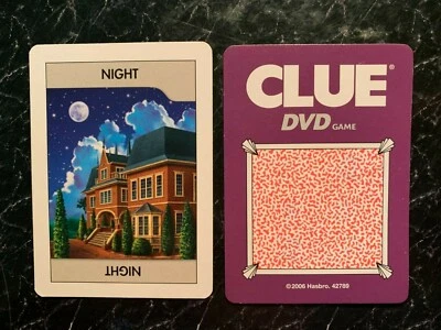 Clue DVD Night  TIME CARD Game Replacement Piece 2006 Hasbro - Image 1 of 3