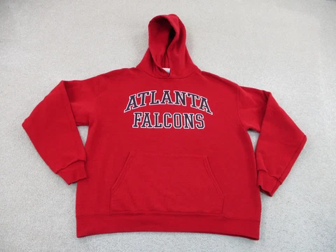 Atlanta Falcons Sweater Adult Large Red Black Football Athletic Hoodie Mens A27* Cover