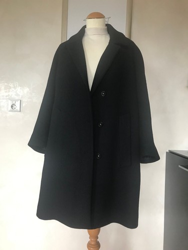 SAINT LAURENT (YSL) Yves saint laurent cappotto di lana donna nero taglia F42 D38 40