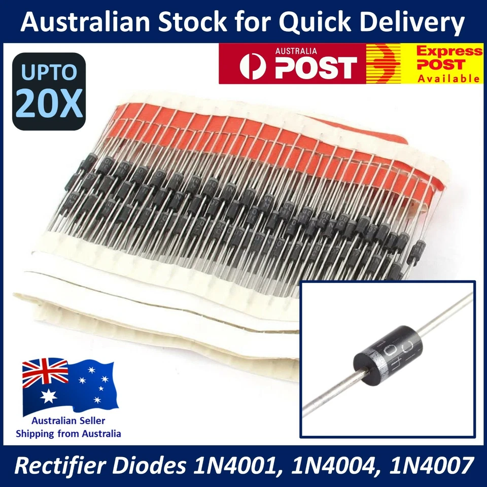 Rectifier Diodes 1N4001 1N4004 1N4007 General Purpose DO-41 IN4000 Series Diode - image 1 of 1