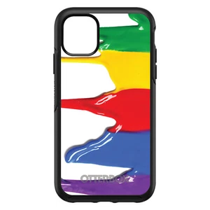 OtterBox Symmetry for Apple iPhone (Pick Model) - Rainbow Paint Dripping - Picture 1 of 20