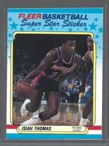 Isiah Thomas-1988-89 Fleer Basketball Super Star Aufkleber Karte #10 - Bild 1 von 2