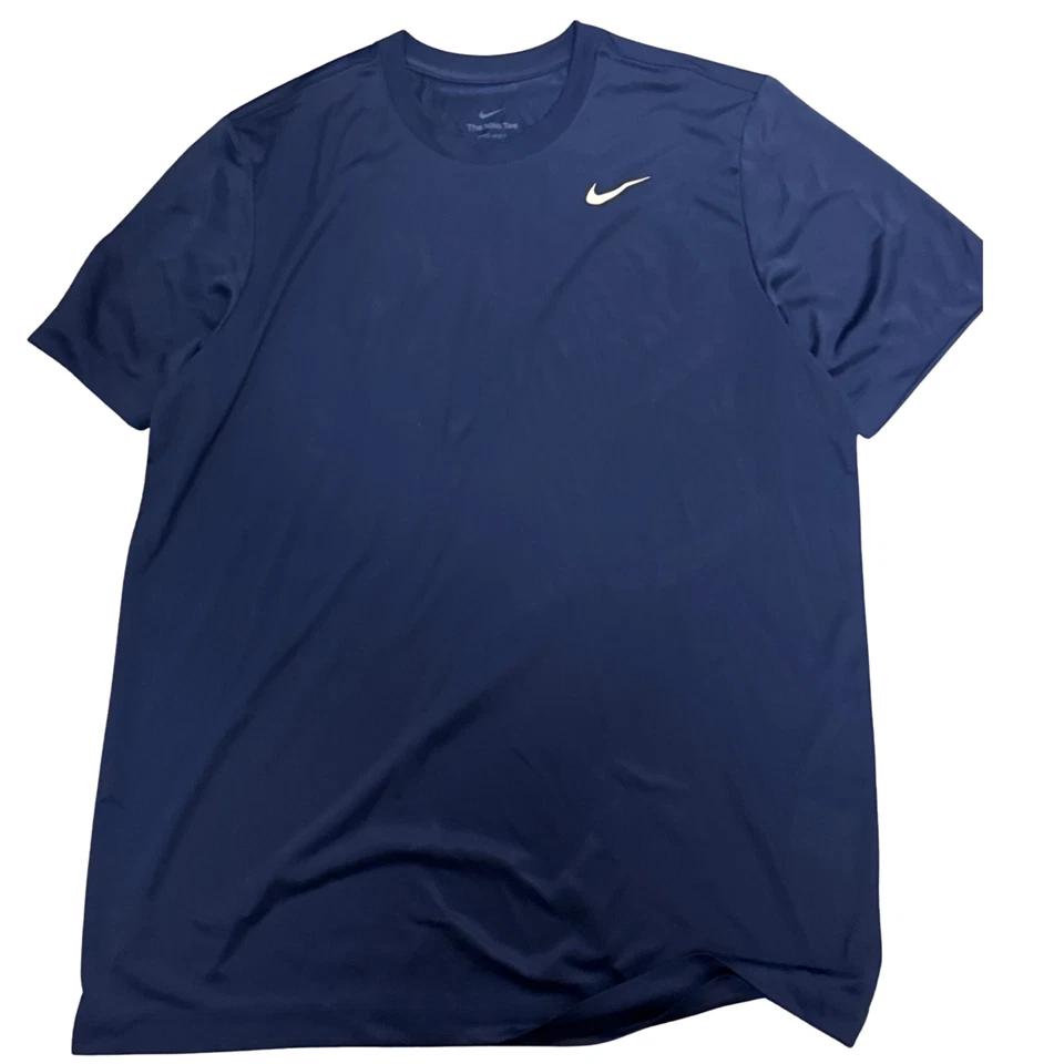 Camiseta Nike Dri-FIT DX0989-492 Para hombres Grande Alta Azul Marino Swoosh Atlética Nueva Foto 1 de 2
