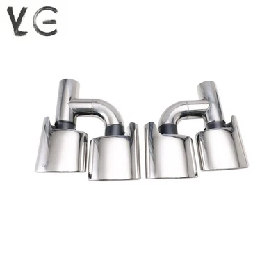 Par de puntas de escape para Mercedes Benz AMG C63 E63 C250 C300 C350 W204 W211 Clase C Foto 1 de 4