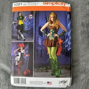 Simplicity 1091 Costume Pattern Sz 14-22 Halloween Cosplay Miss Poison Ivy - Picture 1 of 6