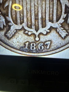 1867 United States Two Cent Piece Coin 2c Rare Collectible - Picture 1 of 12