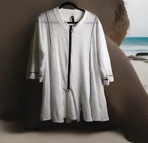 Taking Shape Cardigan Zip Jacket Medium Top Plus Size Coat 58-82cm Long White - Picture 1 of 12