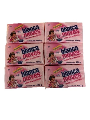 PACK DE 6 JABÓN DETERGENTE BARRA LAVANDERÍA BLANCA NIEVES JABON EN BARRA ROPA 400g cada uno Foto 1 de 3