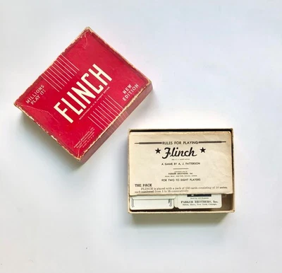 Vintage 1938 Parker Brothers Flinch New Edition Card Game Complete Set With Box - Image 1 of 4