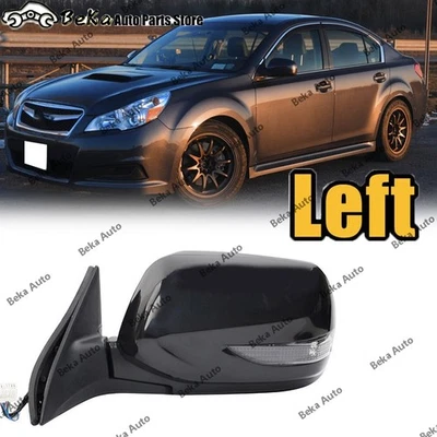 Lado izquierdo para Subaru Legacy 2010 2011-2012 Espejo retrovisor de puerta 9PIN Negro Foto 1 de 4