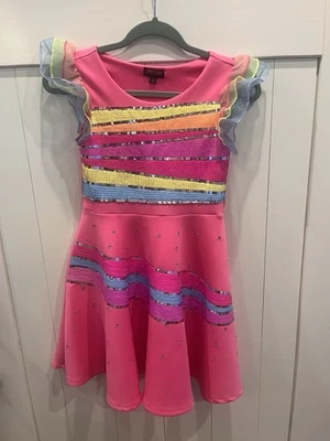 Vestido Nickelodeon Niñas JoJo Siwa’s Rosa Lentejuelas Talla 10/12 LG - ¡EXCELENTE ESTADO! Foto 1 de 4
