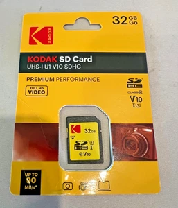 KODAK SDHC Card 32GB UHS-I U1 V10 Premium, up to 85MB/s Read Speed, for Full HD - Picture 1 of 1