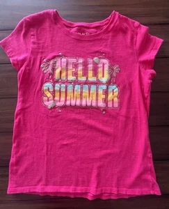 The Children's Place T-Shirt Sparkle Hello Summer  Multicolor XL/Size 14 - Picture 1 of 4