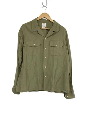 visvim BOOMER SHIRT Long Sleeve Shirt 3 Linen KHK Solid - Image 1 of 4