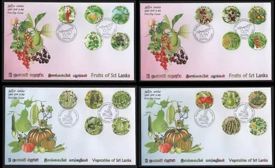 SRI LANKA - 2023 FRUTAS Y VERDURAS - JUEGO DE 4 FDC Foto 1 de 4
