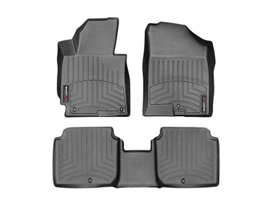 WeatherTech FloorLiner for 2014-2016 Hyundai Elantra - 1st & 2nd Row, Black - Image 1 of 4
