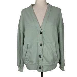 Everlane Organic Cotton Varsity Cardigan Damen Large Mintgrün Bequem Relaxed - Bild 1 von 15