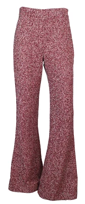 CHANEL 2023 23A Red, Black & White Sequined Tweed Flared Leg Pants 38 - Image 1 of 4