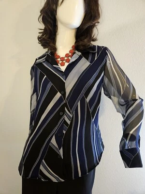 Camisa Spencer Jeremy 100% Seda Talla 10 Abotonada Elegante Corpcore Bosslady Foto 1 de 4