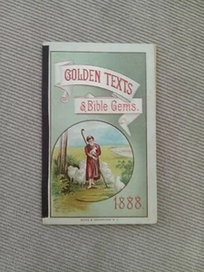 Rare Antique Small Golden Texts & Bible Gems Book By Ward & Drummond 1888 - Picture 1 of 6
