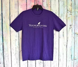 T-shirt unisex Young Living logo manica corta PICCOLA viola girocollo nuova senza etichette - Foto 1 di 8
