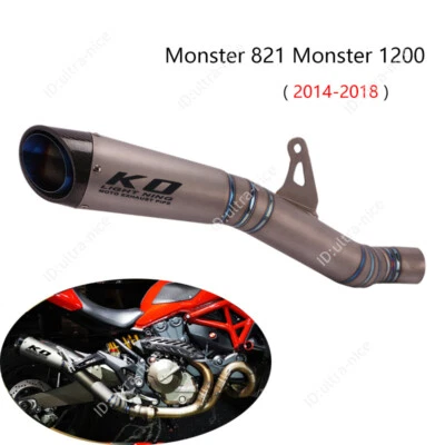 Tubo silenciador de aleación de titanio puntas de escape para Ducati Monster 1200 821 2014-2018 Foto 1 de 4