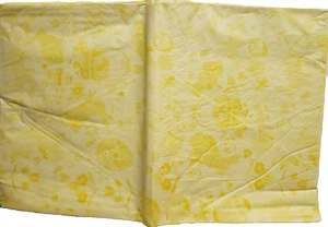 Vinyl Flannel Back Tablecloth 52"x70" Oblong, EASTER THEME ON YELLOW # 1, HP - Picture 1 of 17