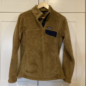 Patagonia Snychilla Snap-T Fleecepullover Damen Re Tool Jacke Mantel Gr. M hellbraun - Bild 1 von 7