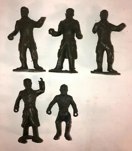 Vintage MPC worker figures toys gray dark green - Picture 1 of 8
