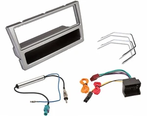 KIT DE MONTAJE CD RADIO ESTÉREO FACIA FASCIA PLATEADO PARA VAUXHALL VECTRA C 2005-2008 - Imagen 1 de 1