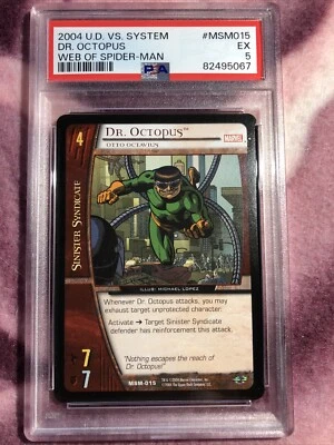 2004 U.D. VS System Dr Octopus Psa 5 EX Alt Art Marvel Legend Promo #MSM015 NICE - Image 1 of 4