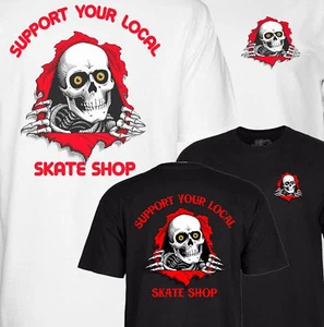 POWELL PERALTA Skateboard Tee Shirt - Support Ripper - BONES BRIGADE T-Shirt - Foto 1 di 6