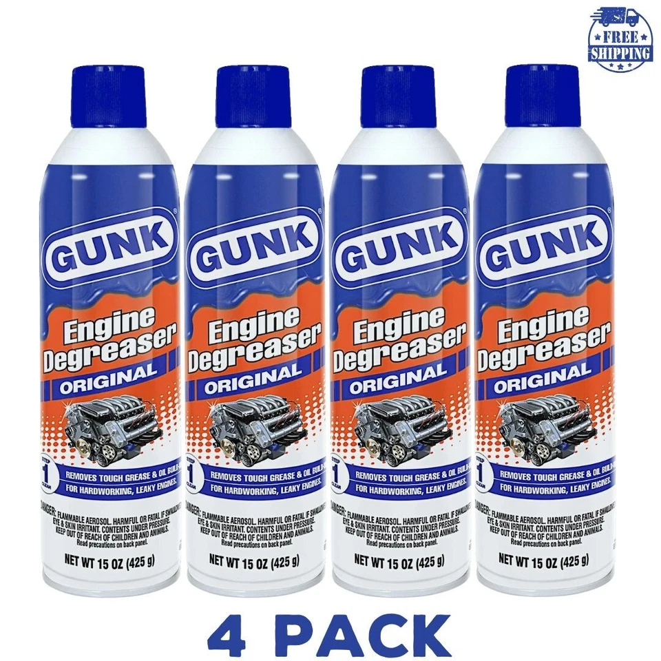 Gunk EB1 Engine Brite Original Heavy Duty Engine Degreaser Can 15oz, 4 Pack - Imagem 1 de 1