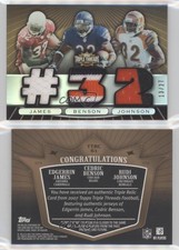 2007 Triple Threads Relic Combos Sepia /27 Edgerrin James Cedric Benson HOF