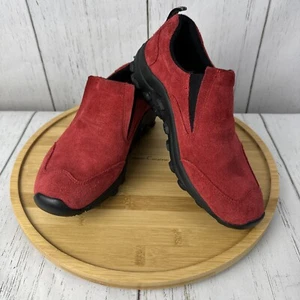 Jeep Womens Size 7.5M Red Suede Slip On All Terrain Jungle Moc  - Picture 1 of 19