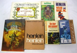 Robert A Heinlein 7 Books Stranger in a Strange Land Puppet Masters Job Waldo - Picture 1 of 12