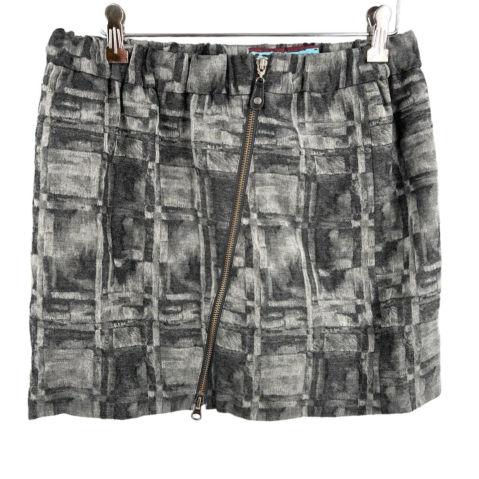 L.A.M.B. Minifalda de lana seda asimétrica gris talla 6 by Gwen Stefani Foto 1 de 4