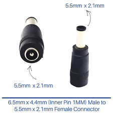 5.5mm x 2.1mm Female to 6.5mm x 4.4mm Male Plug Jack DC Power Adapter connector