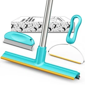 3 Pack Carpet Rake Pet Hair Remover Broom Long Handle Scraper Brush for Furni... - Picture 1 of 7