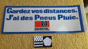 Vintage autocollant J'ai des pneu pluie Uniroyal Ancien voiture retro Oldtimer - Picture 1 of 3