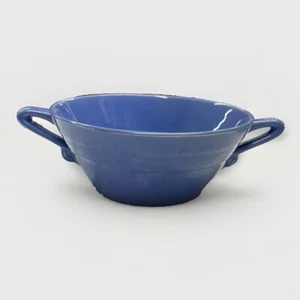 Vintage Harlequin Mauve Cornflower blue Cream Soup Bowl Homer Laughlin Fiesta - Picture 1 of 14