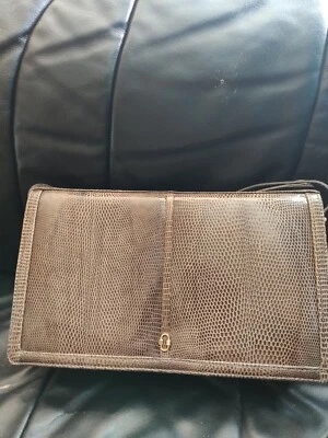 Sac Esteve – Cuir de Lézard Véritable – Marron Intemporel - Photo 1/4