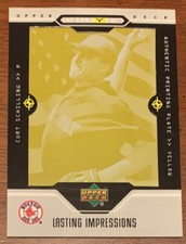 Curt SCHILLING🔥2005 Upper Deck Yellow Framed Printing Plate #292 1/1 Red Sox📈