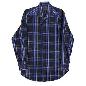 $500MSRP ETRO Milano Dress Shirt Plaid Made in Italy 38 - Picture 1 of 8