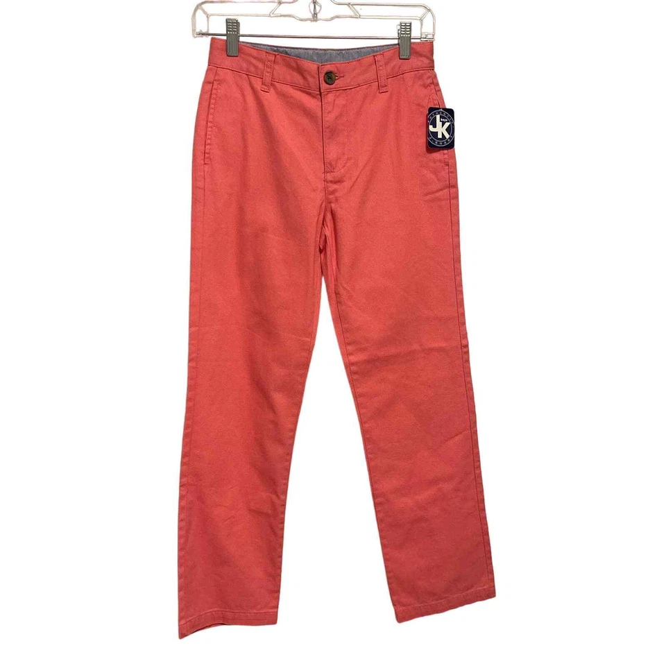 J. Khaki 100% Cotton Boys Rose Colored Khaki Pants Size 12 NWT - Image 1 of 4