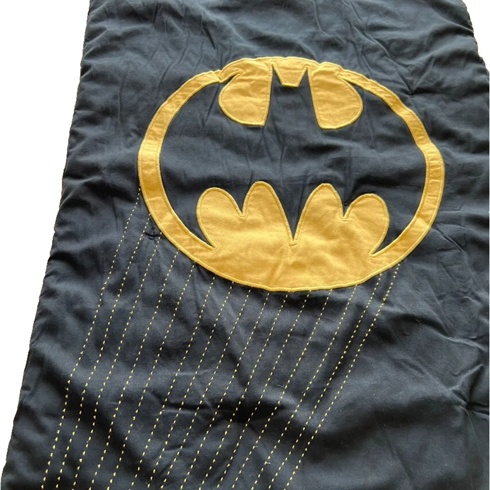 Pottery Barn Kids DC Comics Batman Superhero Sleeping Bag 24"x 53" Youth Black - Image 1 of 4
