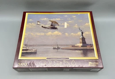 Pastime Puzzles A Wright to Liberty Aviation Hand Cut Wood Puzzle 500 pieces New - Image 1 of 4