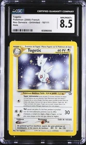 CGC 8,5 NM MINT + Togetic 16/111 Neo Genesis FRANZÖSISCH Holo Rare 2000 Pokémon - Bild 1 von 2
