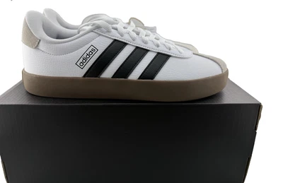 Adidas Unisex-Niños VL Court 3.0, Blanco/Negro/Gris-Talla 4- ¡Nuevo!! Foto 1 de 4